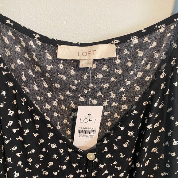 LOFT - Rose Button Peplum Cami NWT - Picture 5 of 6